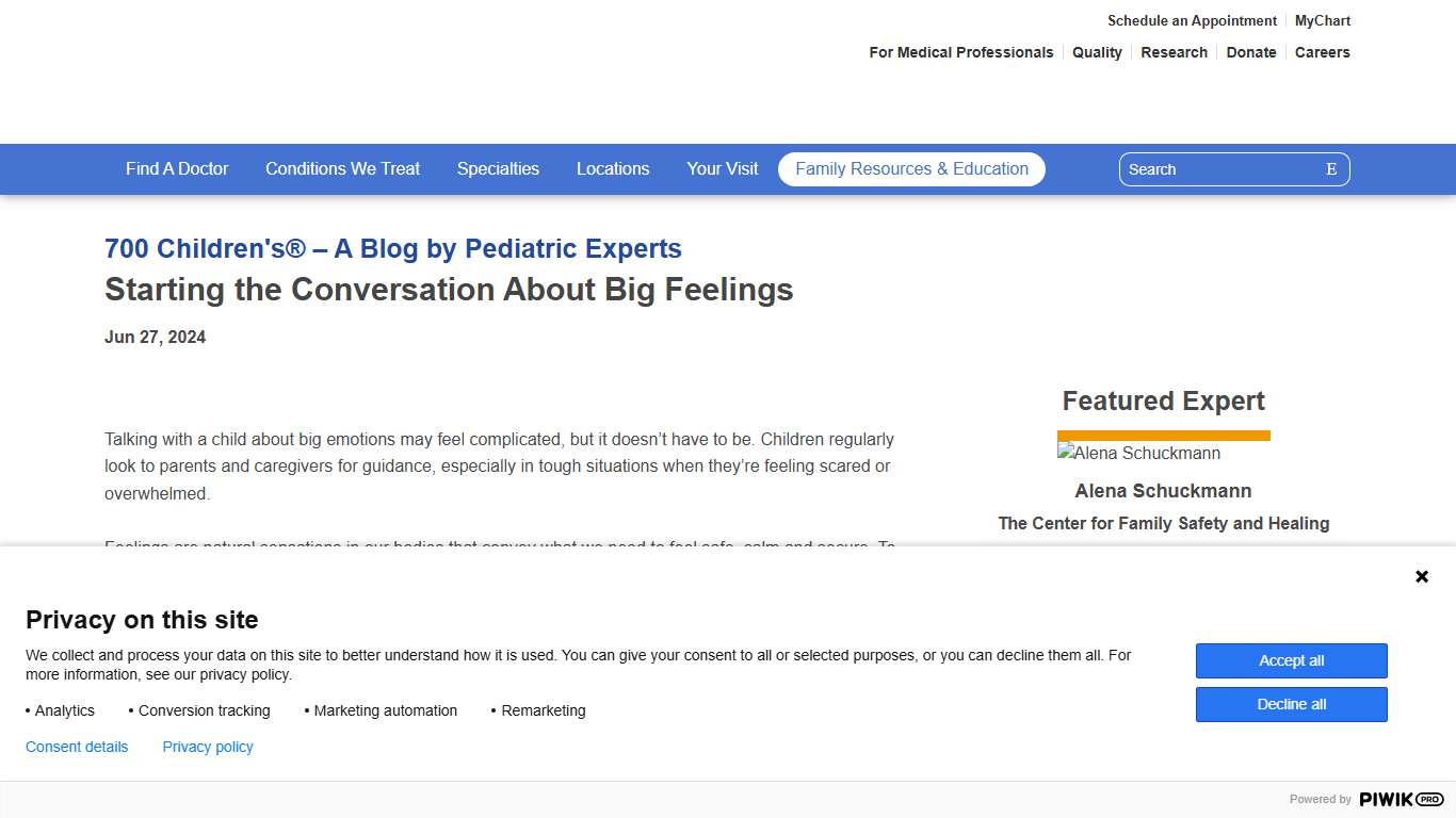 Starting the Conversation About Big Feelings